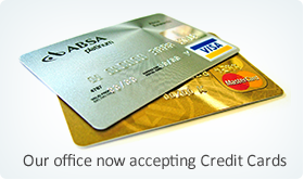 Now accepting credit cards at office location